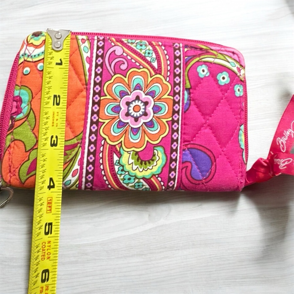 Vera Bradley Floral Quilted Wristlet Wallet Pink - Picture 3 of 6